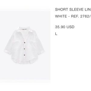 White linen shirt  - ZARA